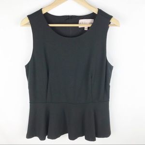 Anthropologie Philosophy black peplum Top size L